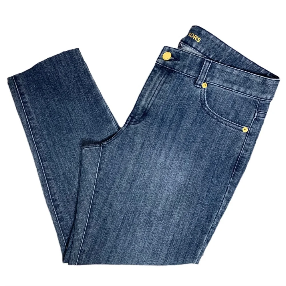 Michael Kors‎ Izzy Skinny Raw Hem Cropped Jeans